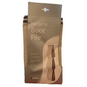Whitmor Hanging Boot File Holds 3 Pair Beige Canvas NEW‎